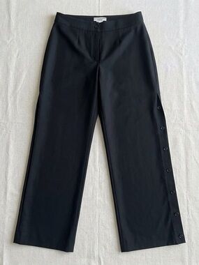 Dolce & Gabbana Black Wide-Leg Trousers -44